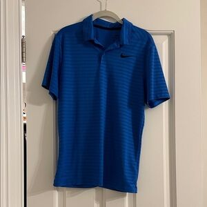 Nike Men's Striped Royal Blue Polo